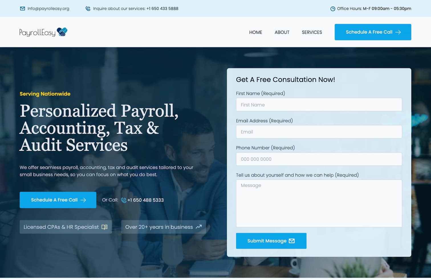 Web Design Portfolio Project - Payroll Easy